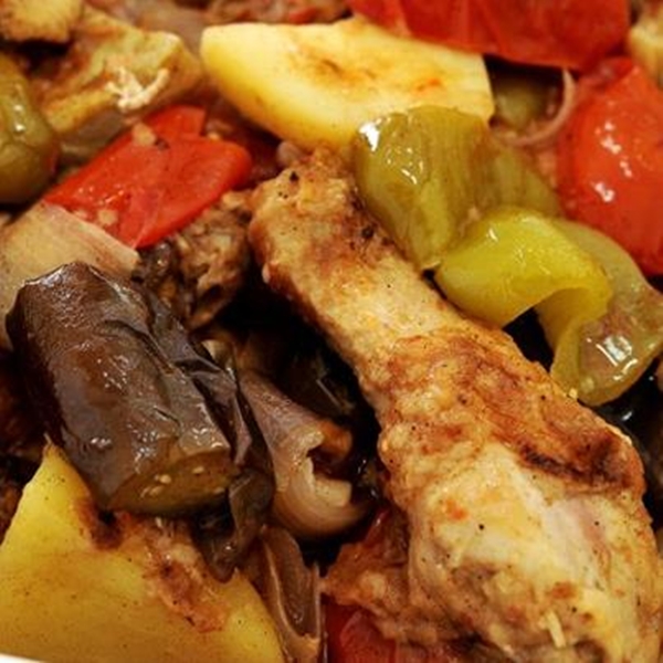 طاجن خضراوات بالدجاج من المطبخ التركى - وصفات أكل عربيه